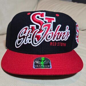 RARE Vintage 1990s Deadstock ST.JOHNS Red Storm NCAA snapback Hat